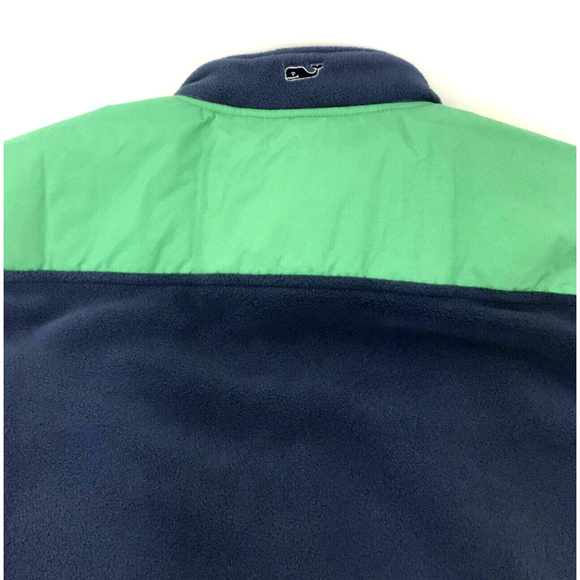 Vineyard Vines Marthas Vineyard Mens Blue Green Full Zip Fleece Vest Size Large - Picture 4 of 8